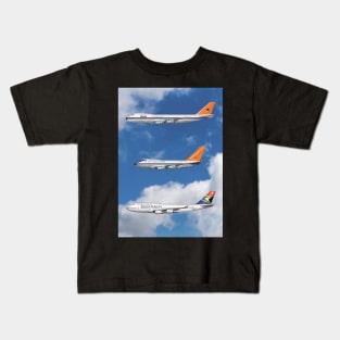 South African Airways Livery of 747 Jets Kids T-Shirt